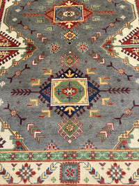 Handknuten Kazak‑matta — 291 × 200 cm