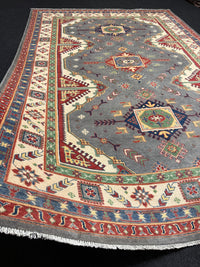 Handknuten Kazak‑matta — 291 × 200 cm