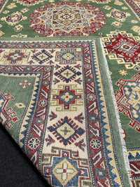 Handknuten Kazak‑matta — 296 × 194 cm