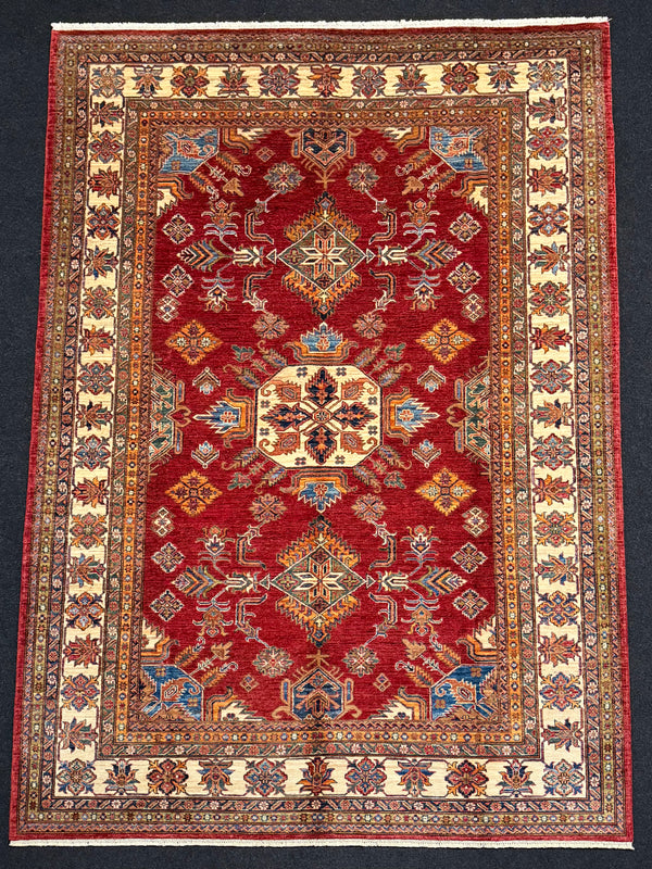 Handknuten fine Kazak‑matta — 291 ×205 cm