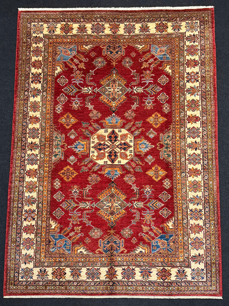Handknuten fine Kazak‑matta — 291 ×205 cm