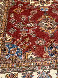 Handknuten fine Kazak‑matta — 291 ×205 cm