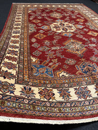 Handknuten fine Kazak‑matta — 291 ×205 cm