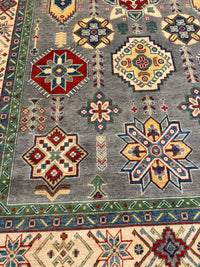 Handknuten Kazak‑matta — 304 × 197 cm