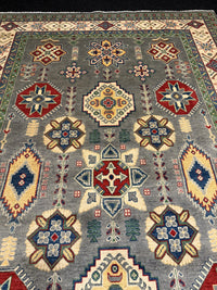 Handknuten Kazak‑matta — 304 × 197 cm