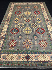 Handknuten Kazak‑matta — 304 × 197 cm