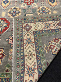 Handknuten Kazak‑matta — 304 × 197 cm