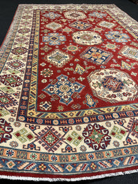 Handknuten fine Kazak‑matta — 299 ×200 cm