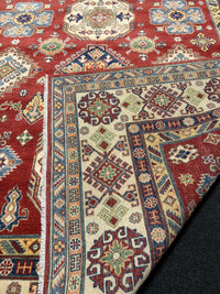 Handknuten fine Kazak‑matta — 299 ×200 cm