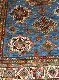 Handknuten fine Kazak‑matta — 298 ×214 cm