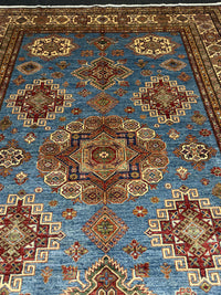 Handknuten fine Kazak‑matta — 298 ×214 cm