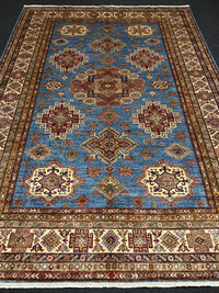 Handknuten fine Kazak‑matta — 298 ×214 cm