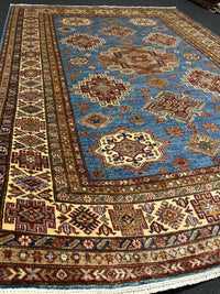 Handknuten fine Kazak‑matta — 298 ×214 cm