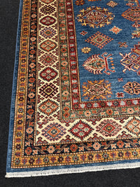 Handknuten fine Kazak‑matta — 289 ×203 cm