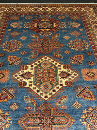 Handknuten fine Kazak‑matta — 289 ×203 cm