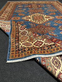 Handknuten fine Kazak‑matta — 289 ×203 cm