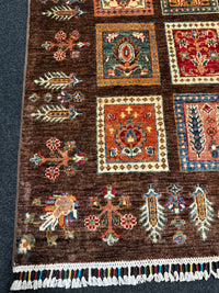 Handknuten Ziegler-matta – Traditionellt hantverk för moderna hem — 194×152 cm