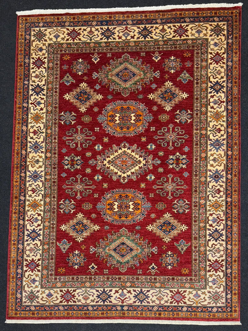 Handknuten fine Kazak‑matta — 238×175 cm