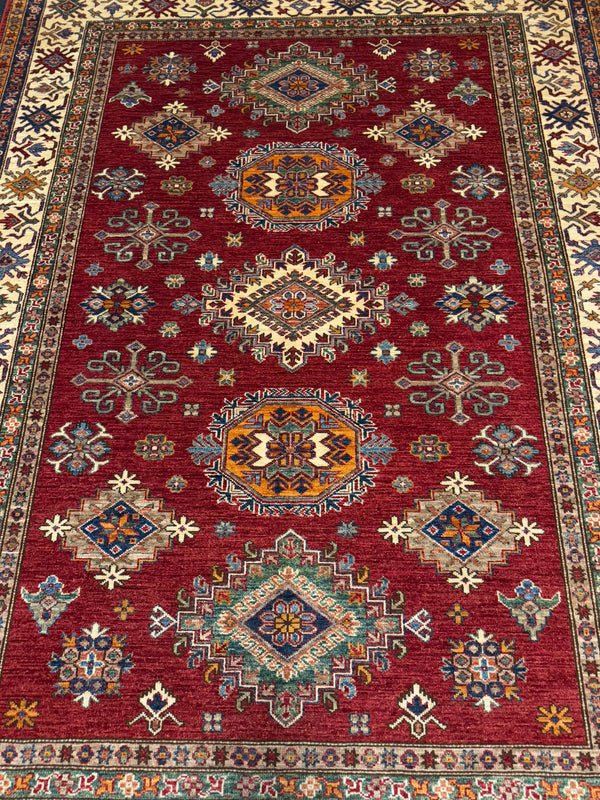 Handknuten fine Kazak‑matta — 238×175 cm