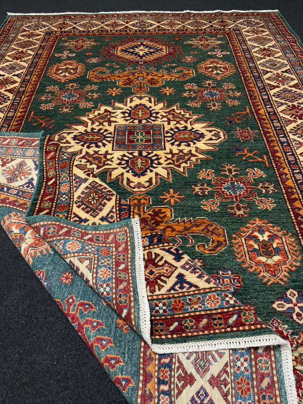 Handknuten fine Kazak‑matta — 240×174 cm