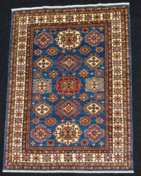 Handknuten fine Kazak‑matta — 199×150 cm