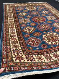 Handknuten fine Kazak‑matta — 199×150 cm