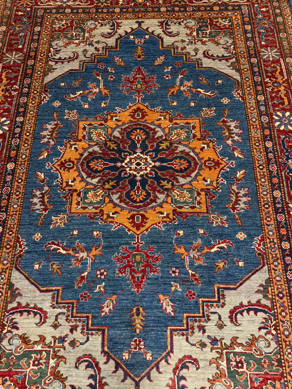 Handknuten fine Kazak‑matta — 249×177 cm