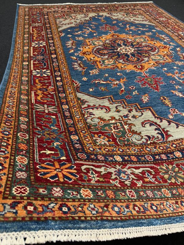 Handknuten fine Kazak‑matta — 249×177 cm