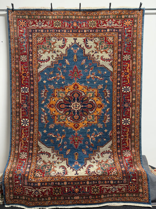 Handknuten fine Kazak‑matta — 249×177 cm