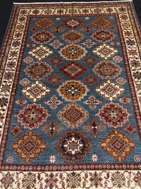 Handknuten fine Kazak‑matta — 246×180 cm