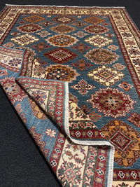 Handknuten fine Kazak‑matta — 246×180 cm