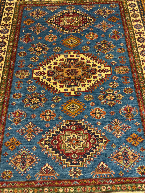 Handknuten fine Kazak‑matta  — 230×178 cm