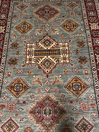 Handknuten fine Kazak‑matta  — 203×148 cm